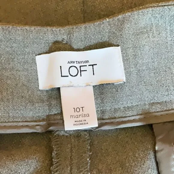 LOFT size 10 tall gray winter weight pants - Picture 9 of 10